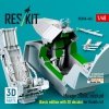 RESKIT RSU48-0462 Mirage 2000C cockpit (Basic edition with 3D decals) for Kinetic kit (3D Printed) (1/48)